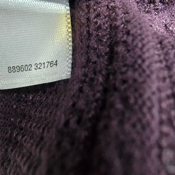 Women's APT. 9 Purple Ribbed Crew Neck Sweater XS with Silver Detail - Picture 9 of 10